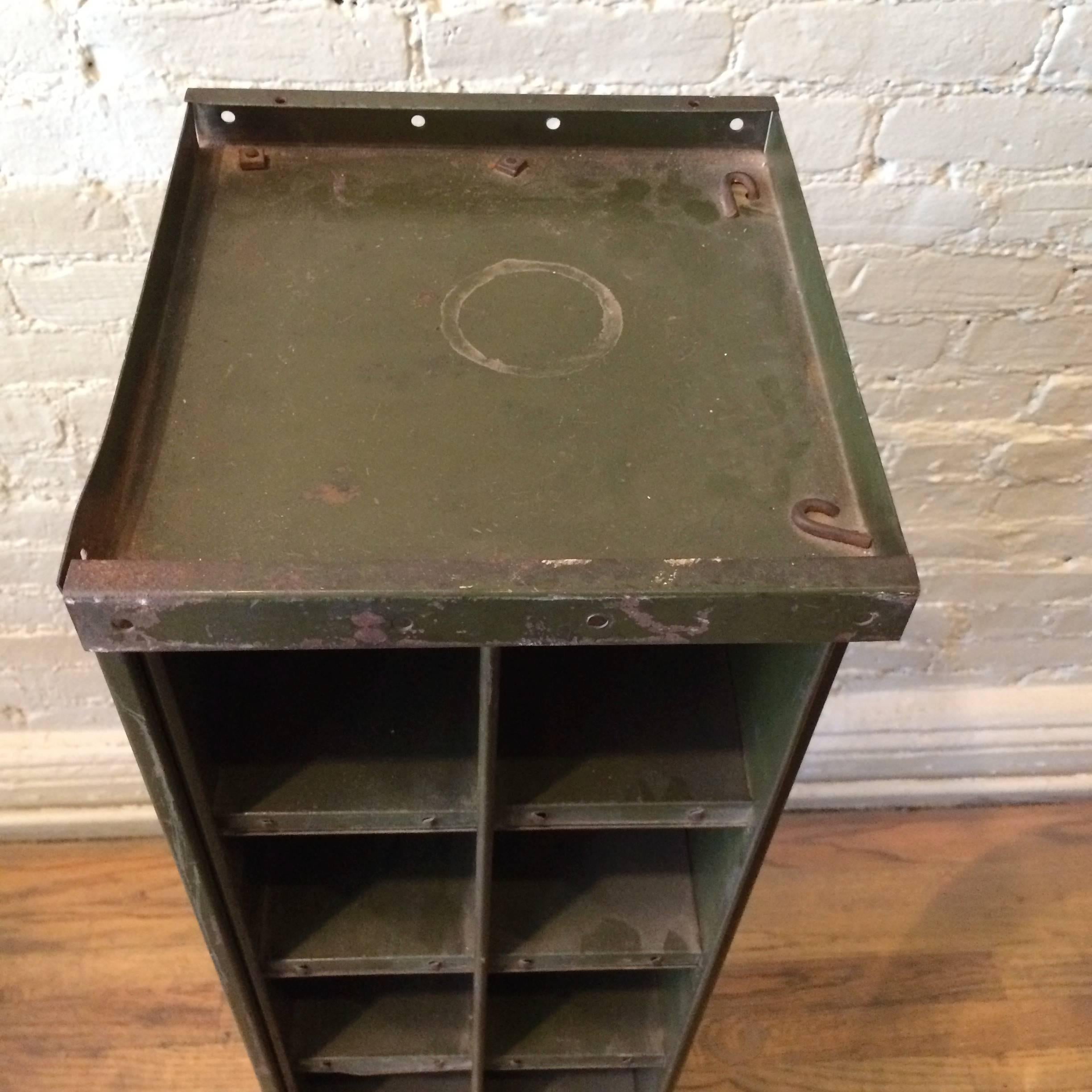 Painted Steel Us Post Office Mail Sorting Safe Box Unit 1