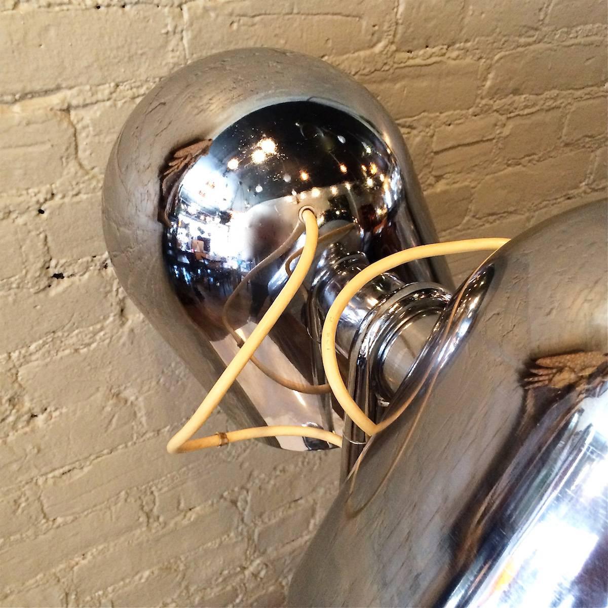 Mid-Century Modern Double-Headed Chrome Desk Lamp by Sonneman In Good Condition In Brooklyn, NY
