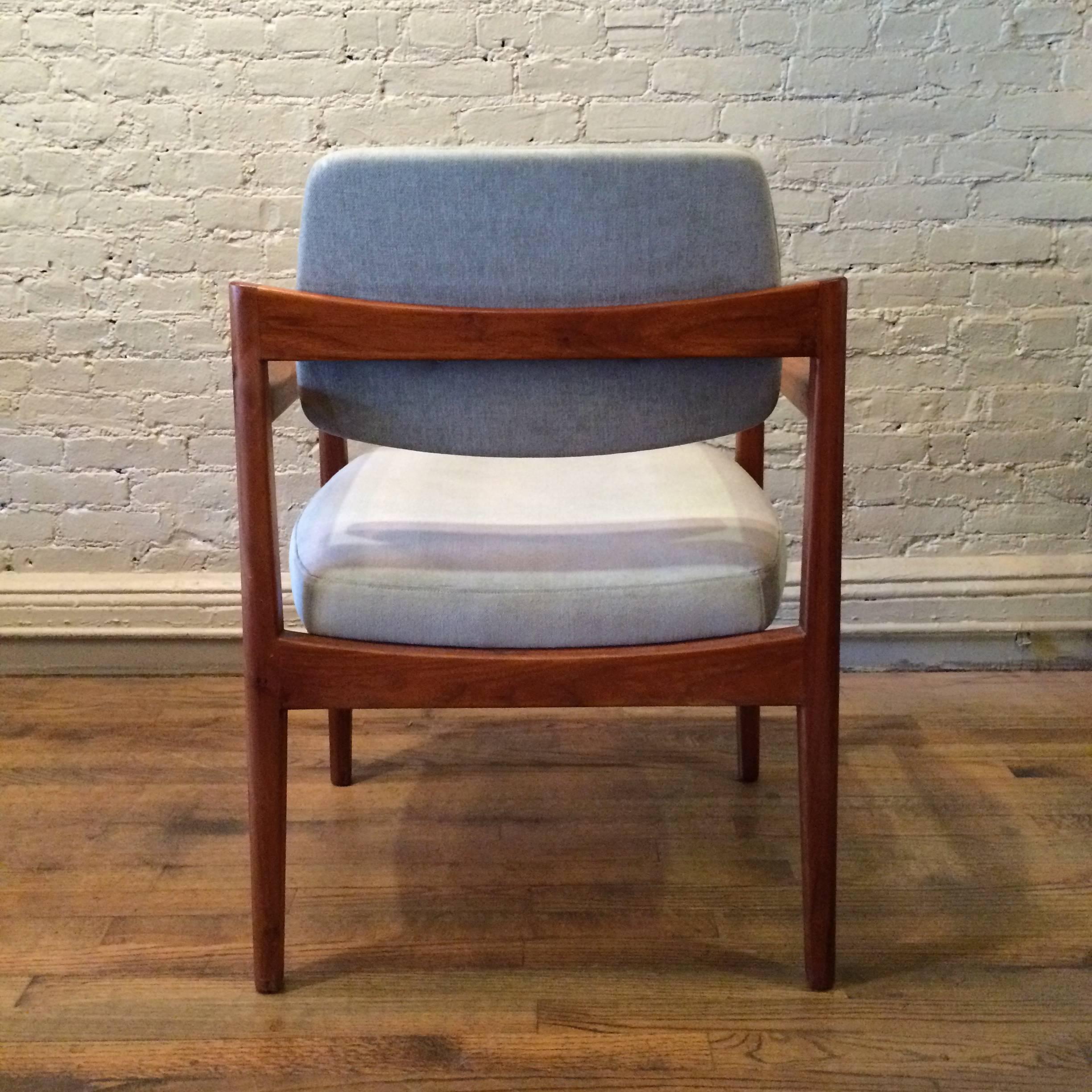 Mid-20th Century Mid-Century Modern Teak Upholstered Armchair by Jens Risom