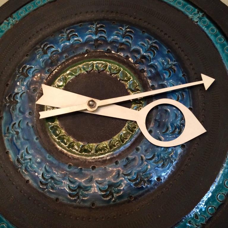 Nelson Meridian Wall Clock Rimini Blue Face by Aldo Londi for
