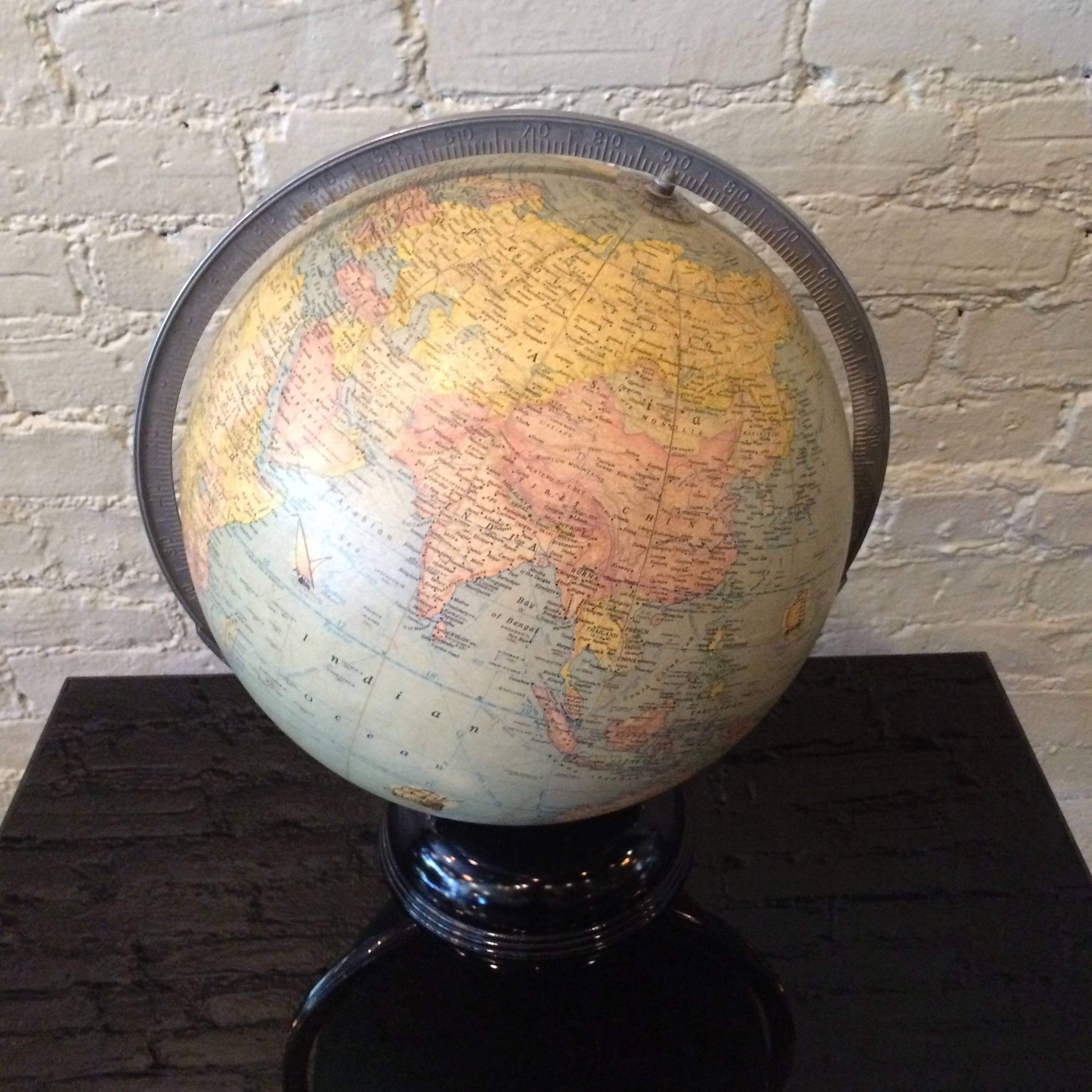 rand mcnally indexed terrestrial art globe