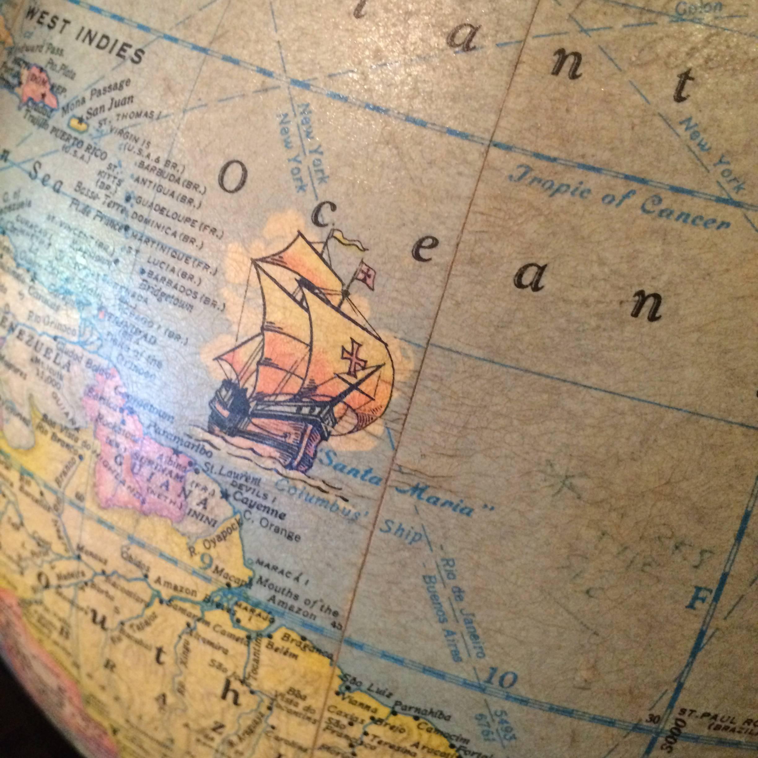 Art Deco Indexed Terrestrial Art Globe By Rand McNally & Co. In Good Condition In Brooklyn, NY