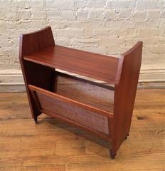 Danish Modern Teak Magazine Rack Side Table