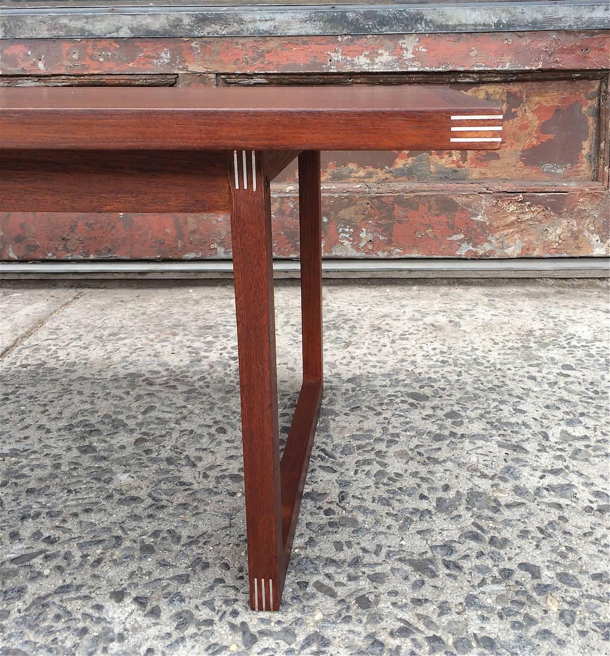 Aluminum Danish Modern Rosewood Coffee Table by Rud Thygesen for Heltborg Møbler