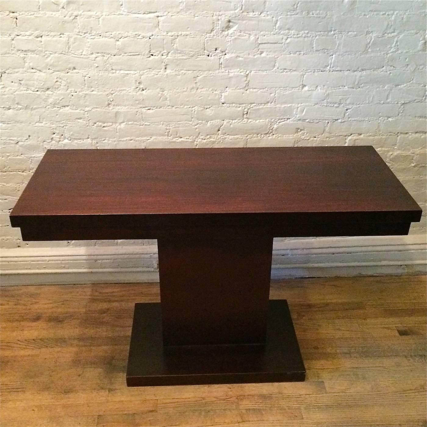 American Mid-Century Mahogany Console Table
