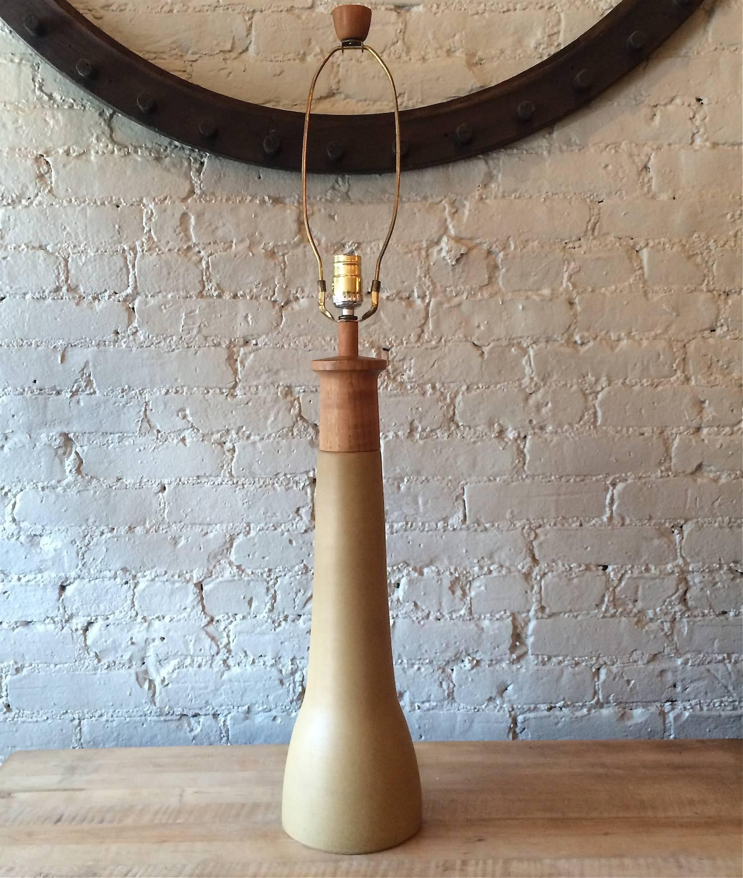 Mid-20th Century Tall Art Pottery Table Lamps by Gordon Martz for Marshall Studios