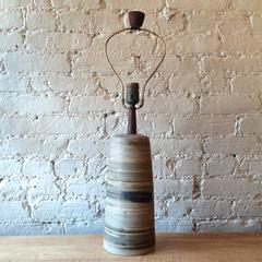 Gordon Martz Matte Glaze Green Swirl Table Lamp