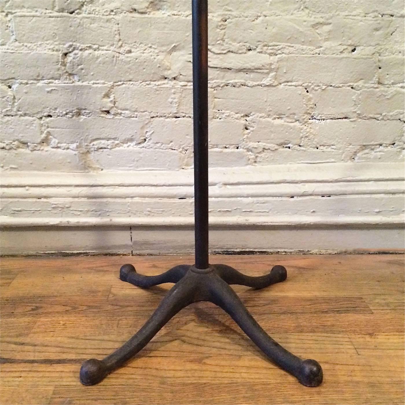 Rare Early 20th Century Industrial Japanned Steel Lingerie Rounder Rack 1