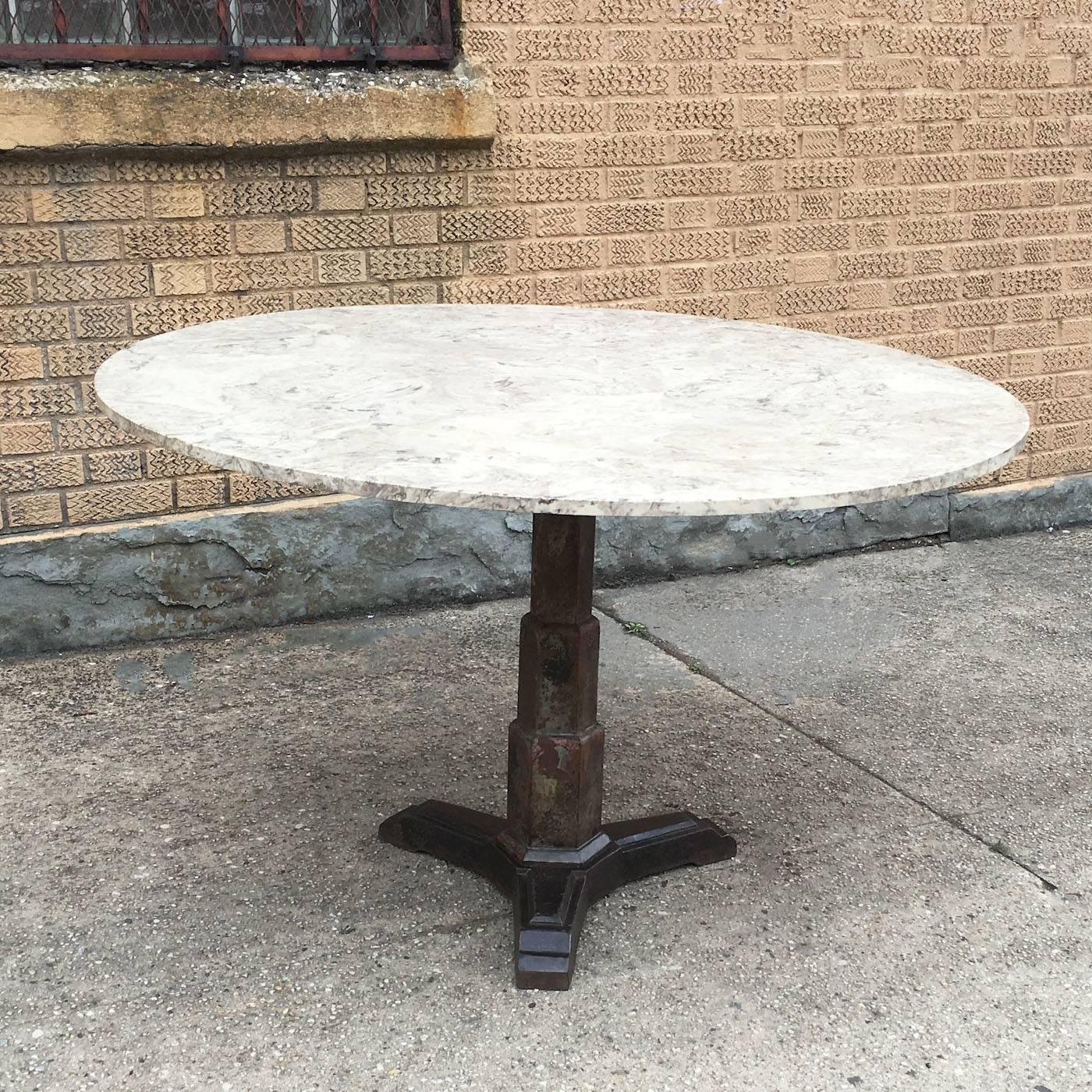 cast iron pedestal table