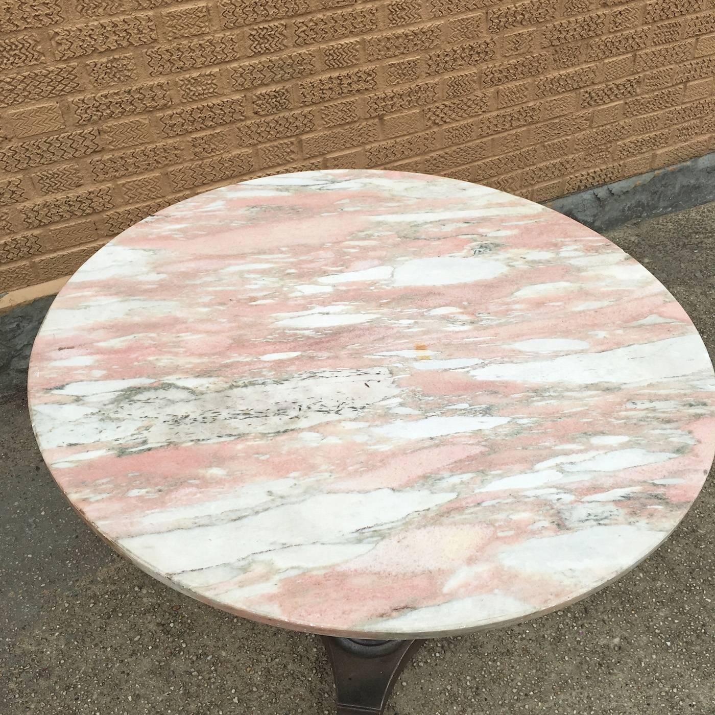 iron pedestal table