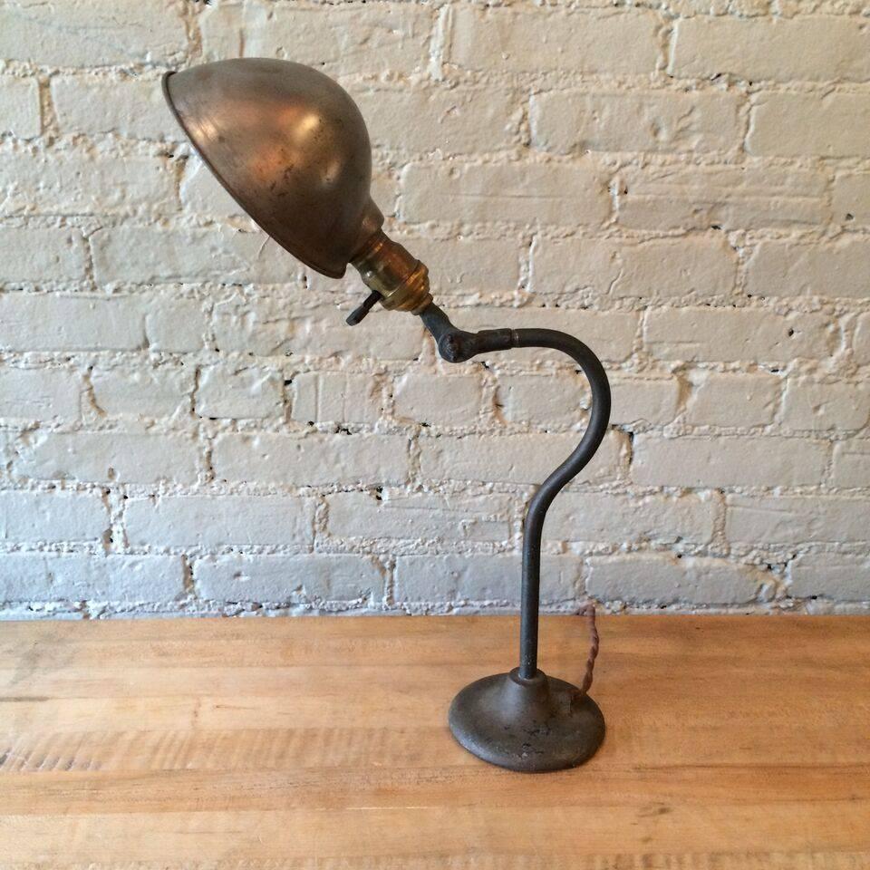 Brushed Late 19th Century Train Station Lamp by O.C. White