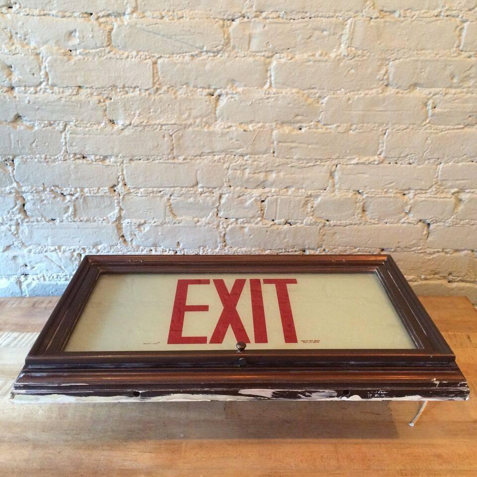 1930s exit sign
