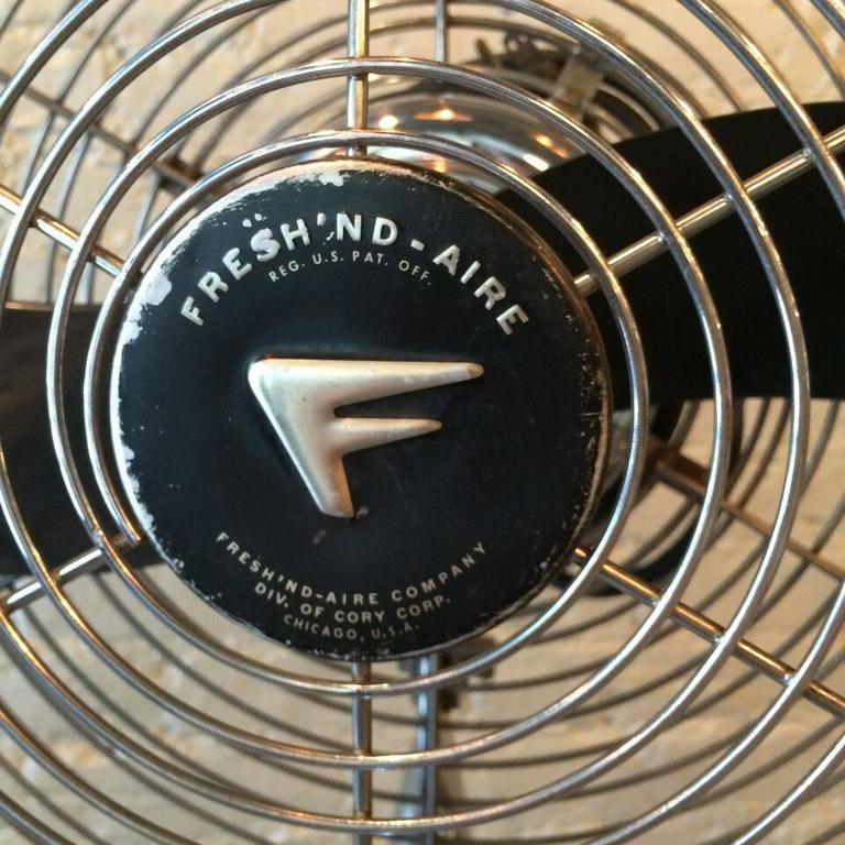 Large Chrome Fresh'ndAire Industrial Standing Floor Fan at 1stDibs fresh'nd aire fan, fresh