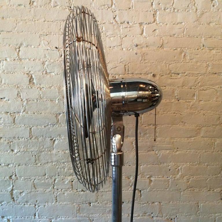 Large Chrome Fresh'ndAire Industrial Standing Floor Fan at 1stDibs fresh'nd aire fan, fresh