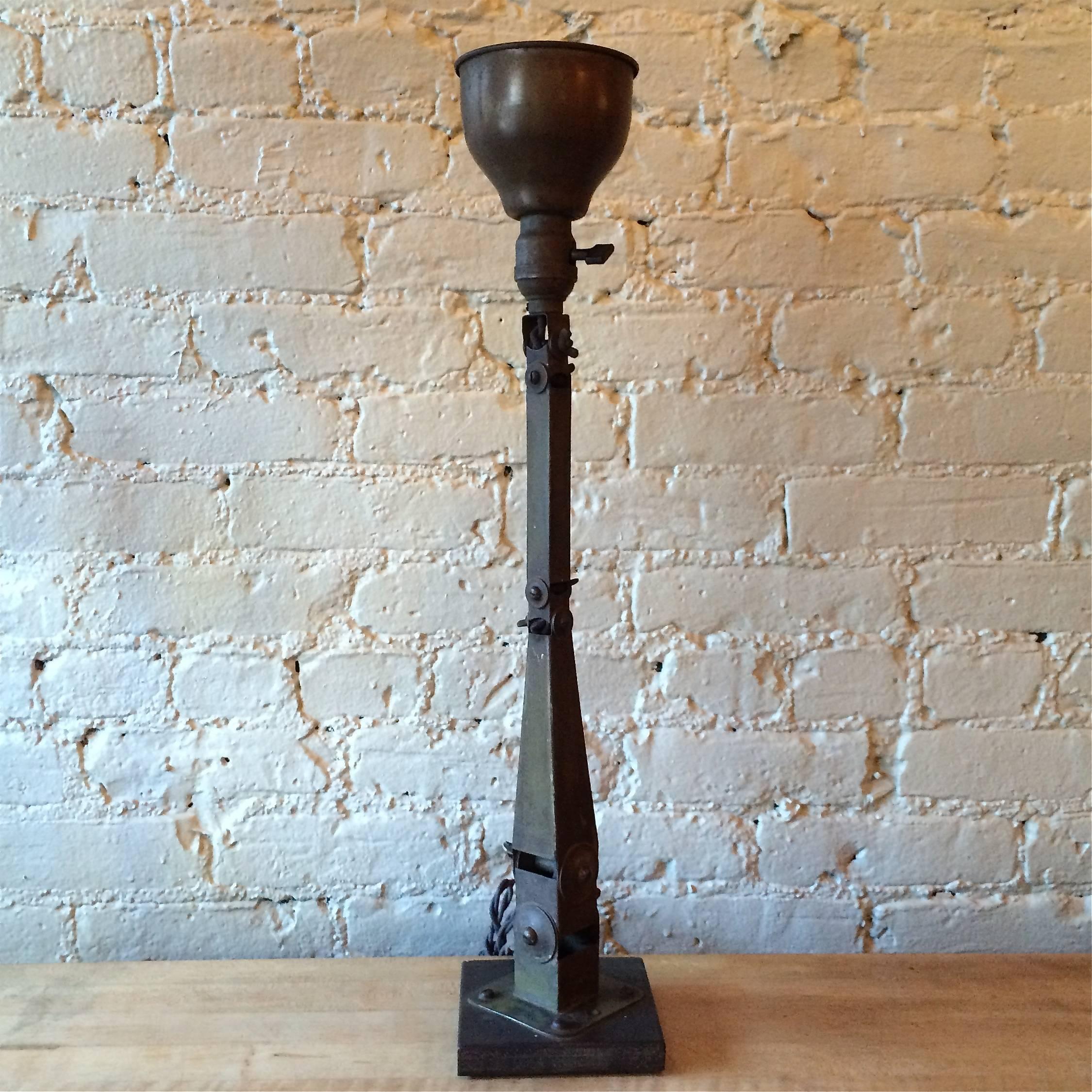 Mid-20th Century Industrial Articulating Desk Top Task Lamp