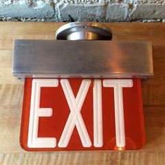 Double-Sided Ceiling Flush Mount Exit Sign Light