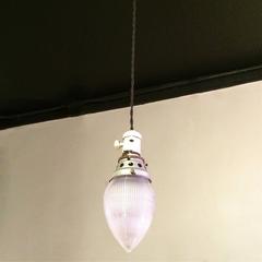Industrial Teardrop Holophane Glass Pendant Lights
