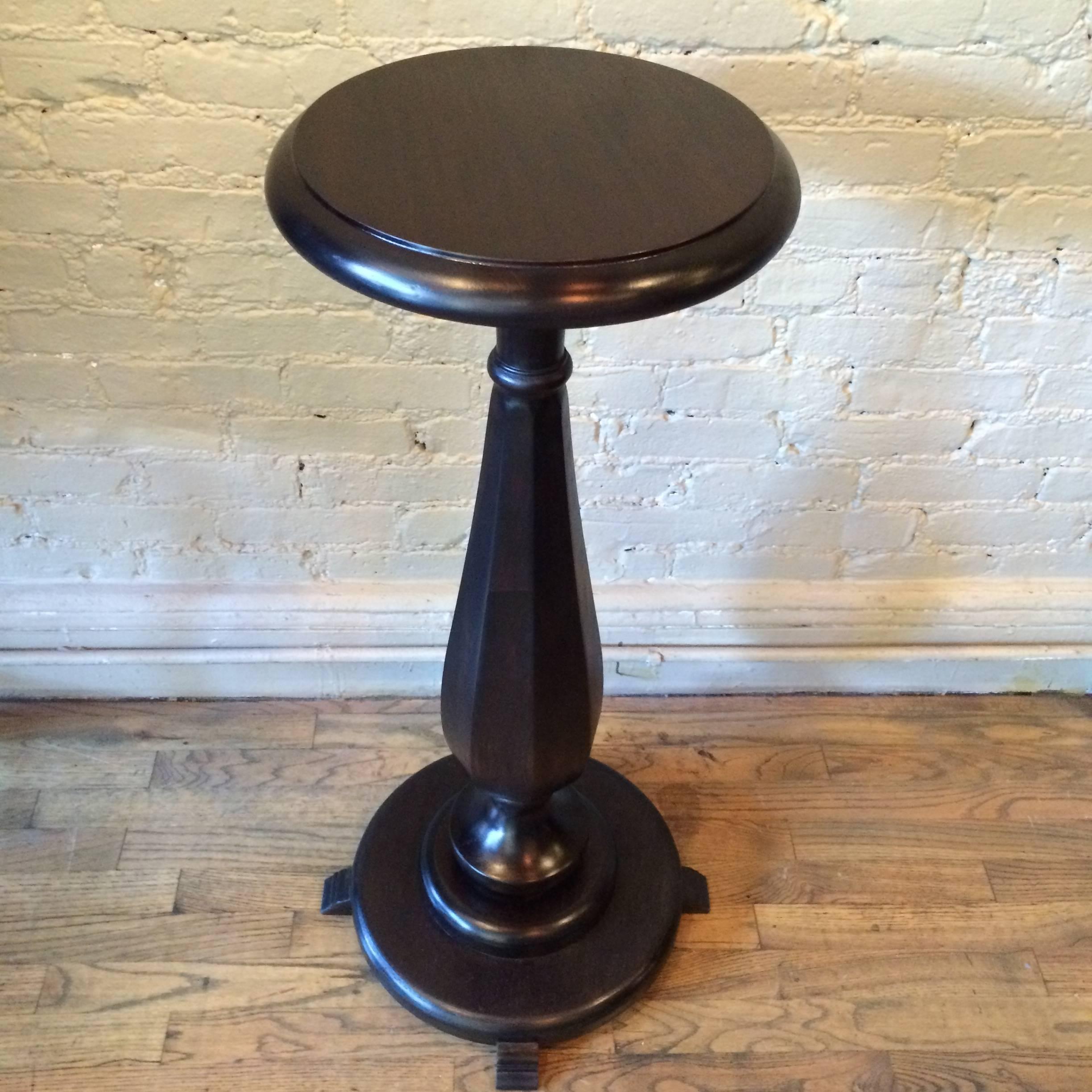 American Late Victorian Ebonized Mahogany Pedestal or Plant Stand