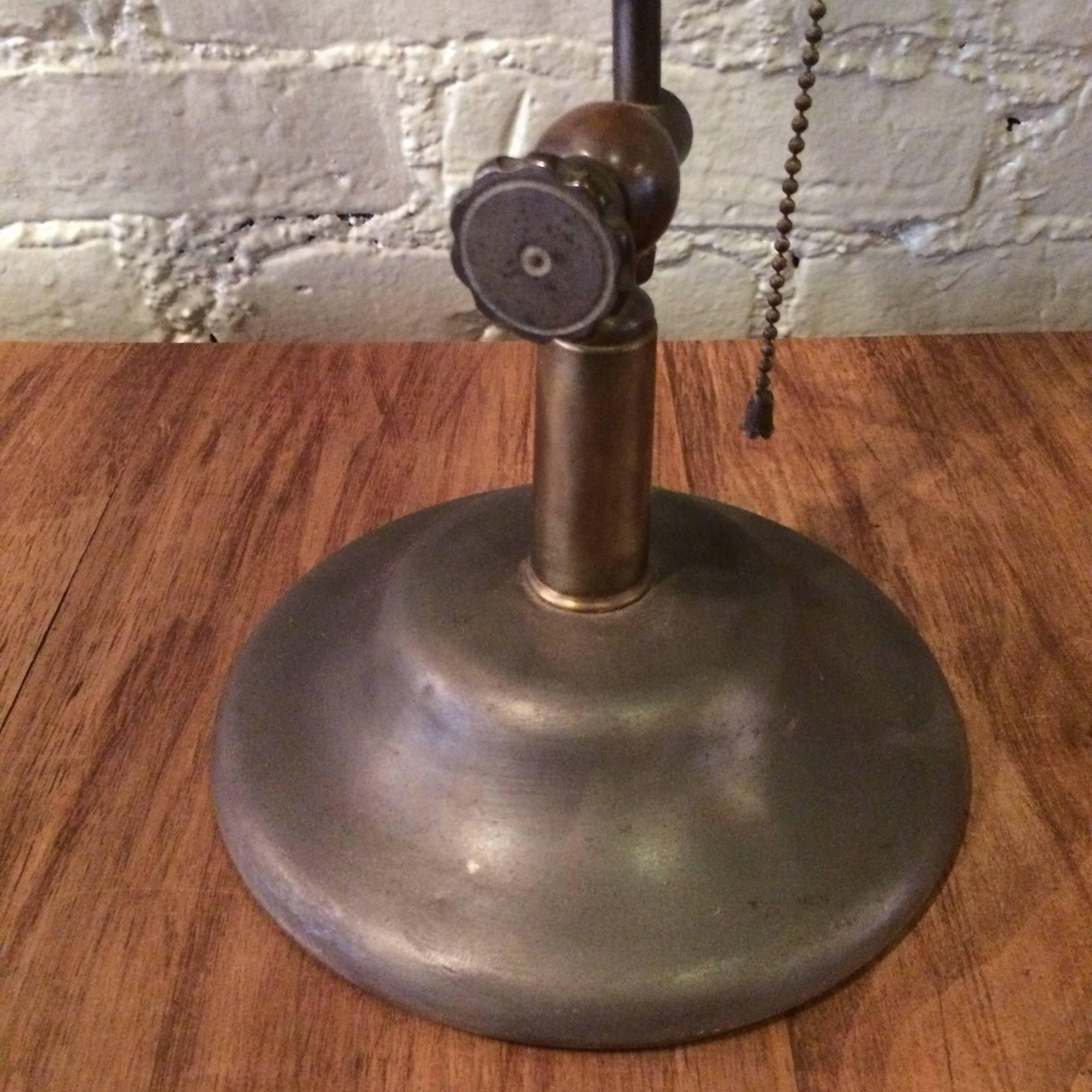 Early 20th Century Industrial Brass Jewelers Table Lamp