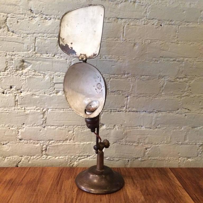 Industrial Brass Jewelers Table Lamp at 1stDibs