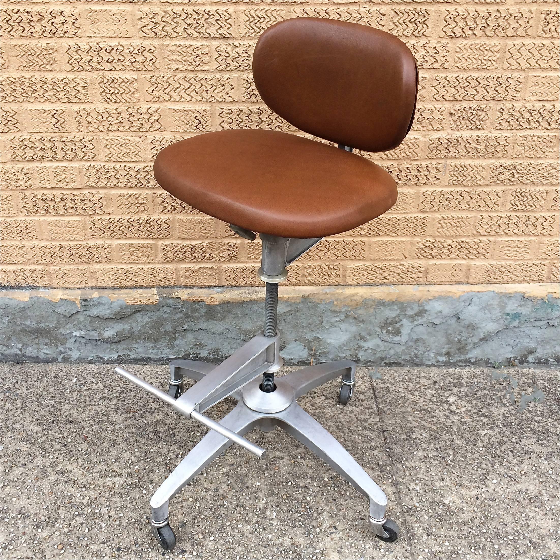 leather drafting chair