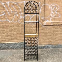 Arthur Umanoff Freestanding Wrought Iron Wine Rack