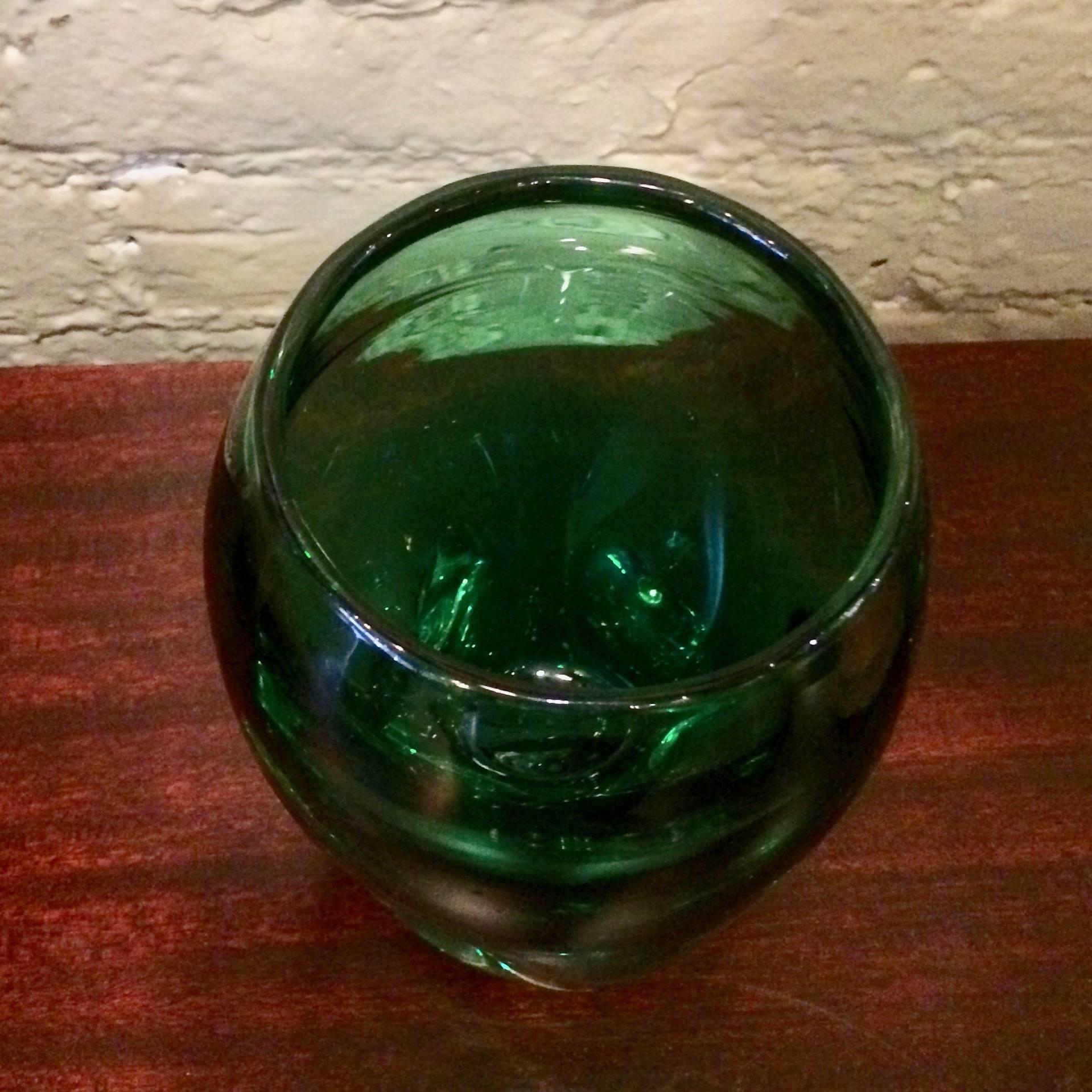 blenko green vase