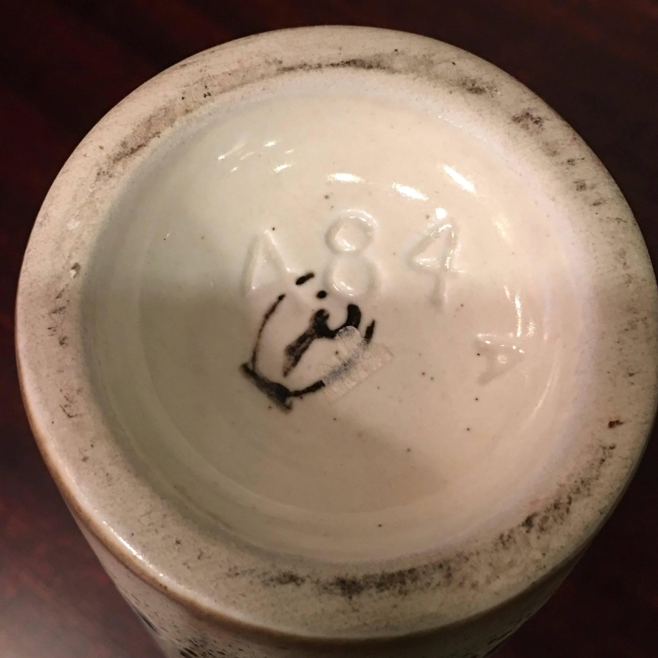Ceramic Mid-Century Modern Lava Glaze Art Pottery Vase