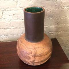 Native Mexican Incised Clay Vase