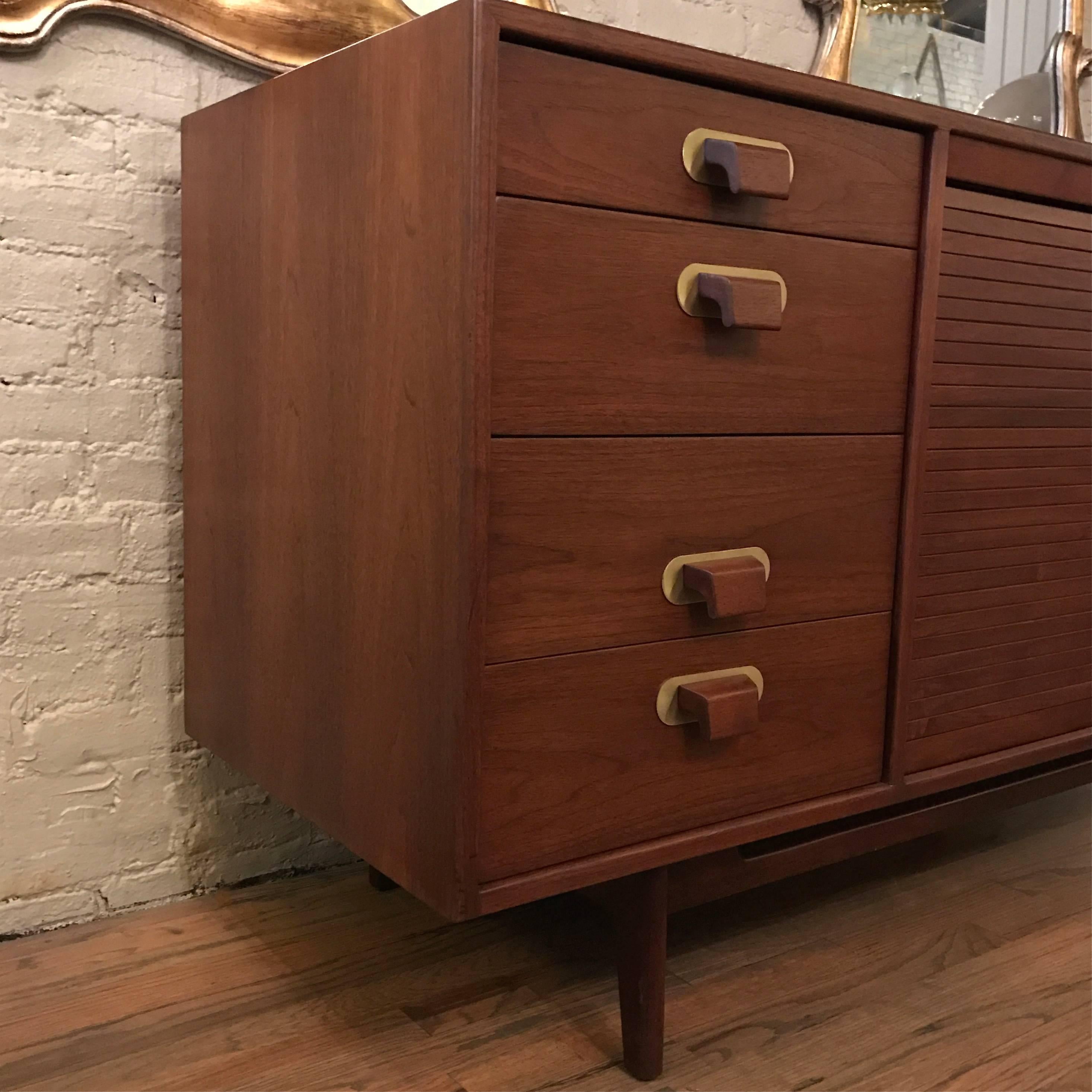 Early Mid-Century Modern Walnut Credenza by Jens Risom 3