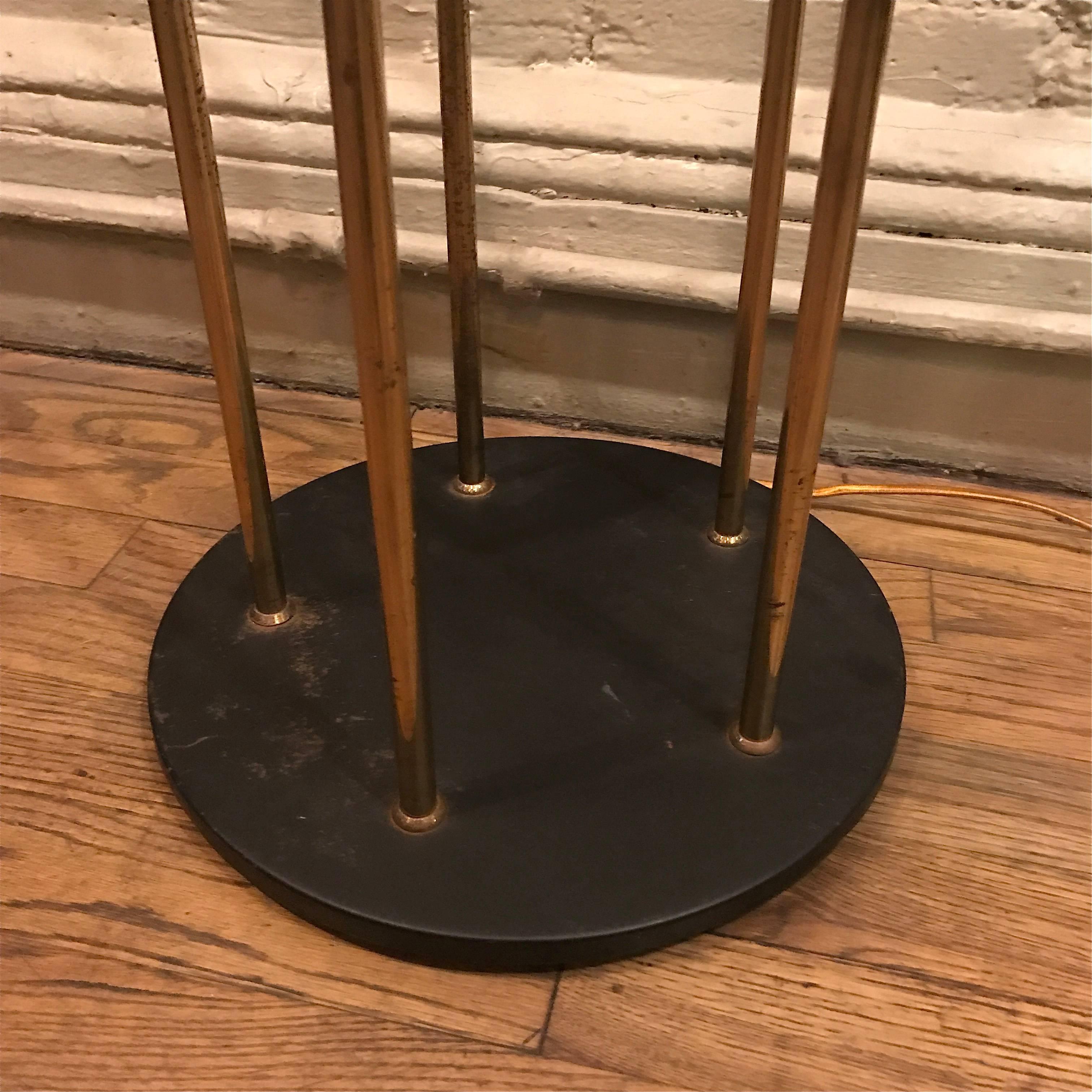 Metal Mid-Century Modern Cascading Candle Floor Lamp