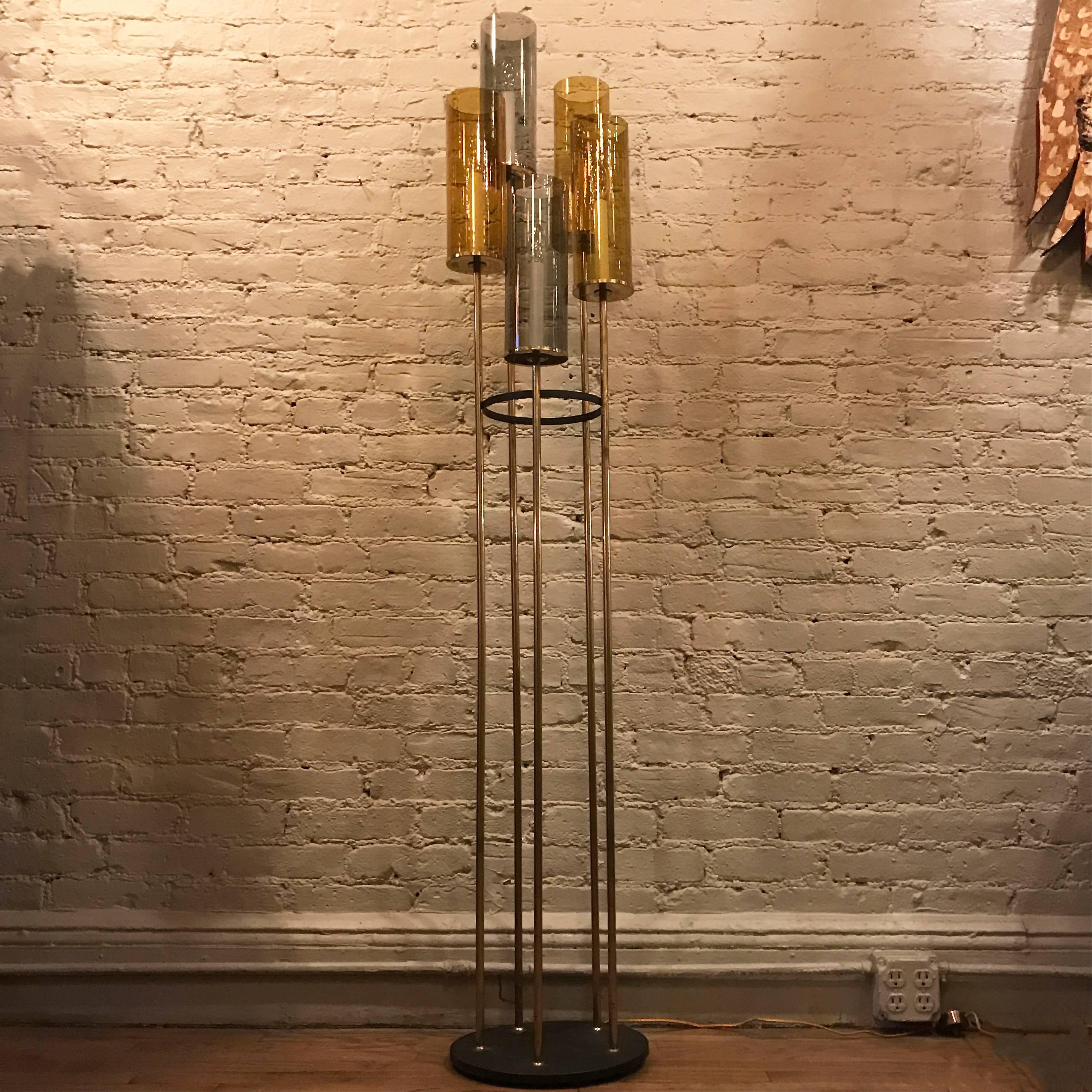 Mid-20th Century Mid-Century Modern Cascading Candle Floor Lamp
