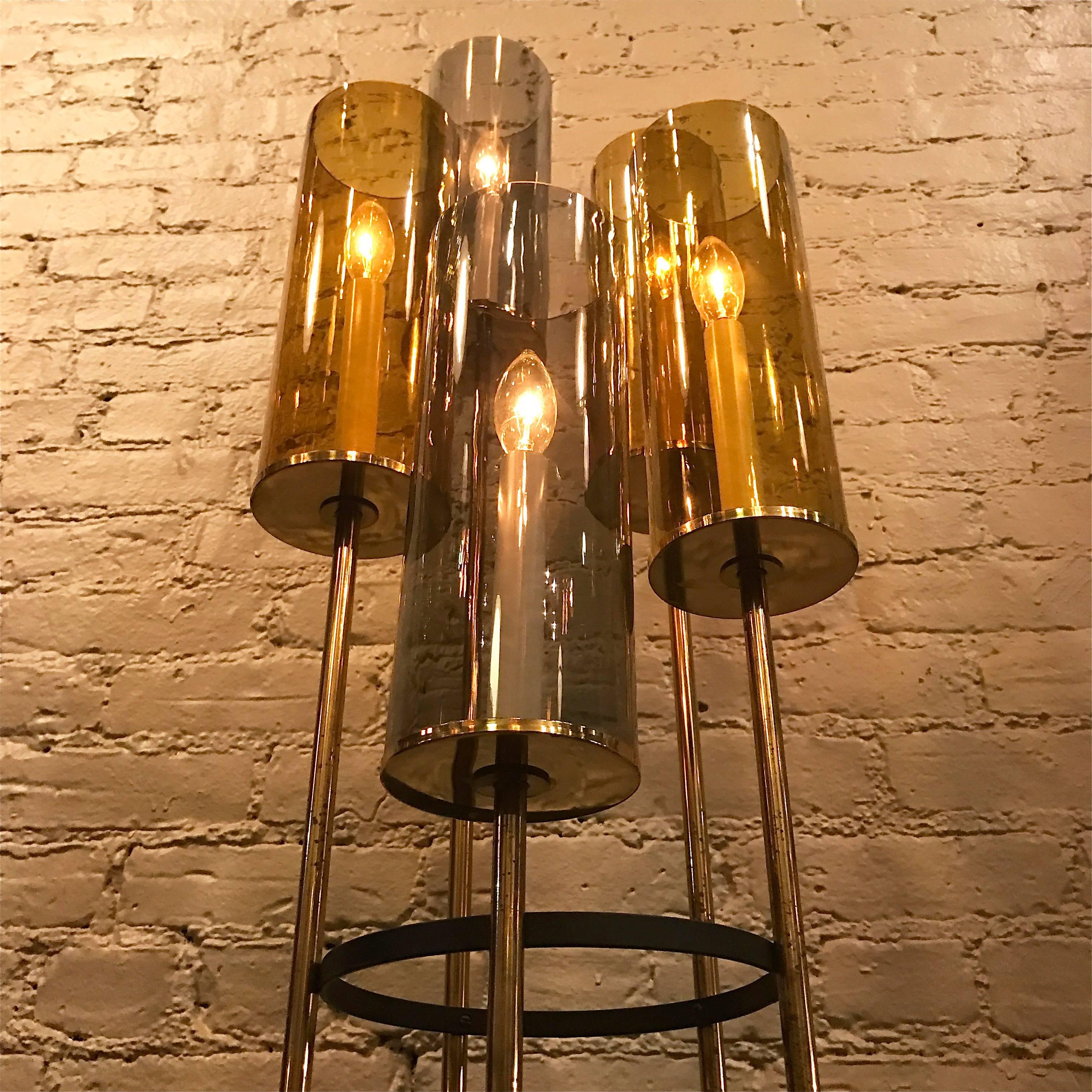 Mid-Century Modern Cascading Candle Floor Lamp 1
