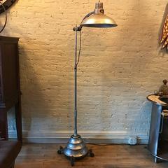 Industrial Steel Converted Sun Floor Lamp by General Electric