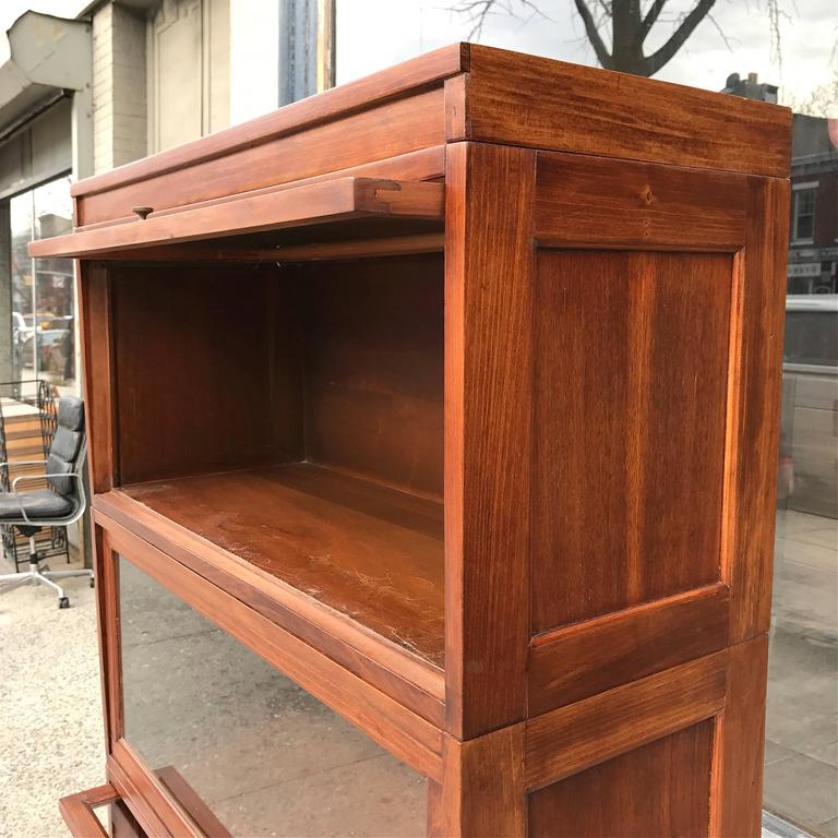 Four Stack Cherry Wood Barrister Book Case by Globe Wernicke at 1stDibs