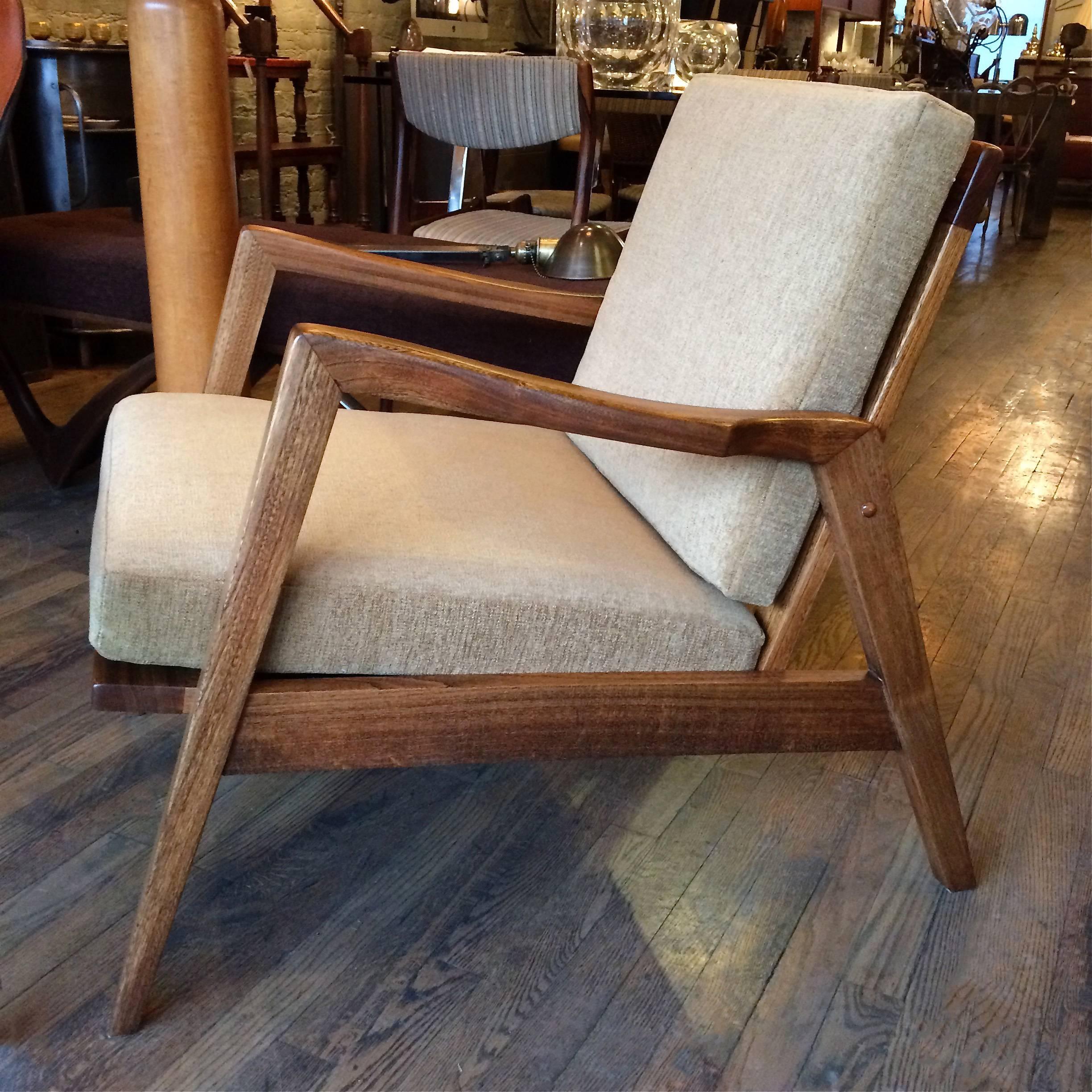 American Sculptural Mid-Century Modern Birch Lounge Chair