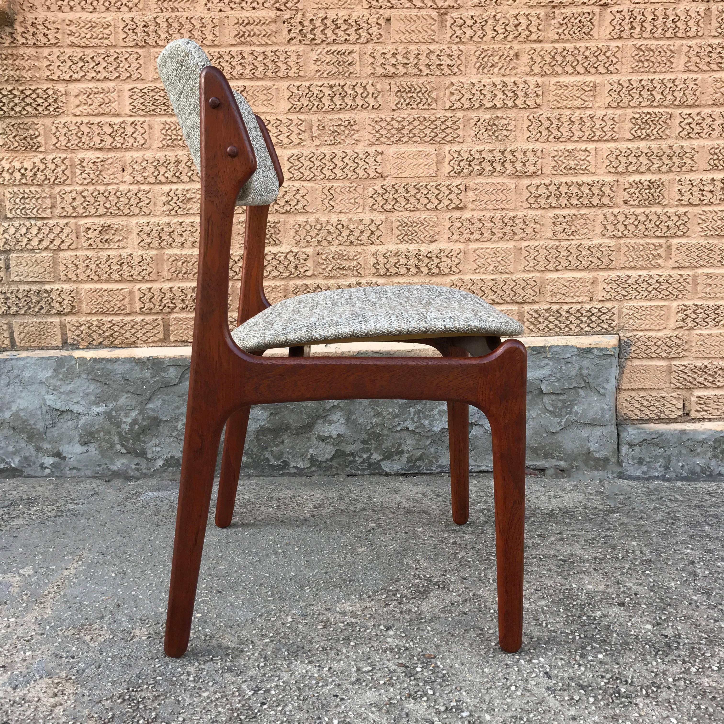 Danish Set of Eight Erik Buck “Model 49” Teak Dining Chairs
