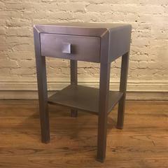 Norman Bel Geddes for Simmons Furniture Co. Brushed Steel Side Table