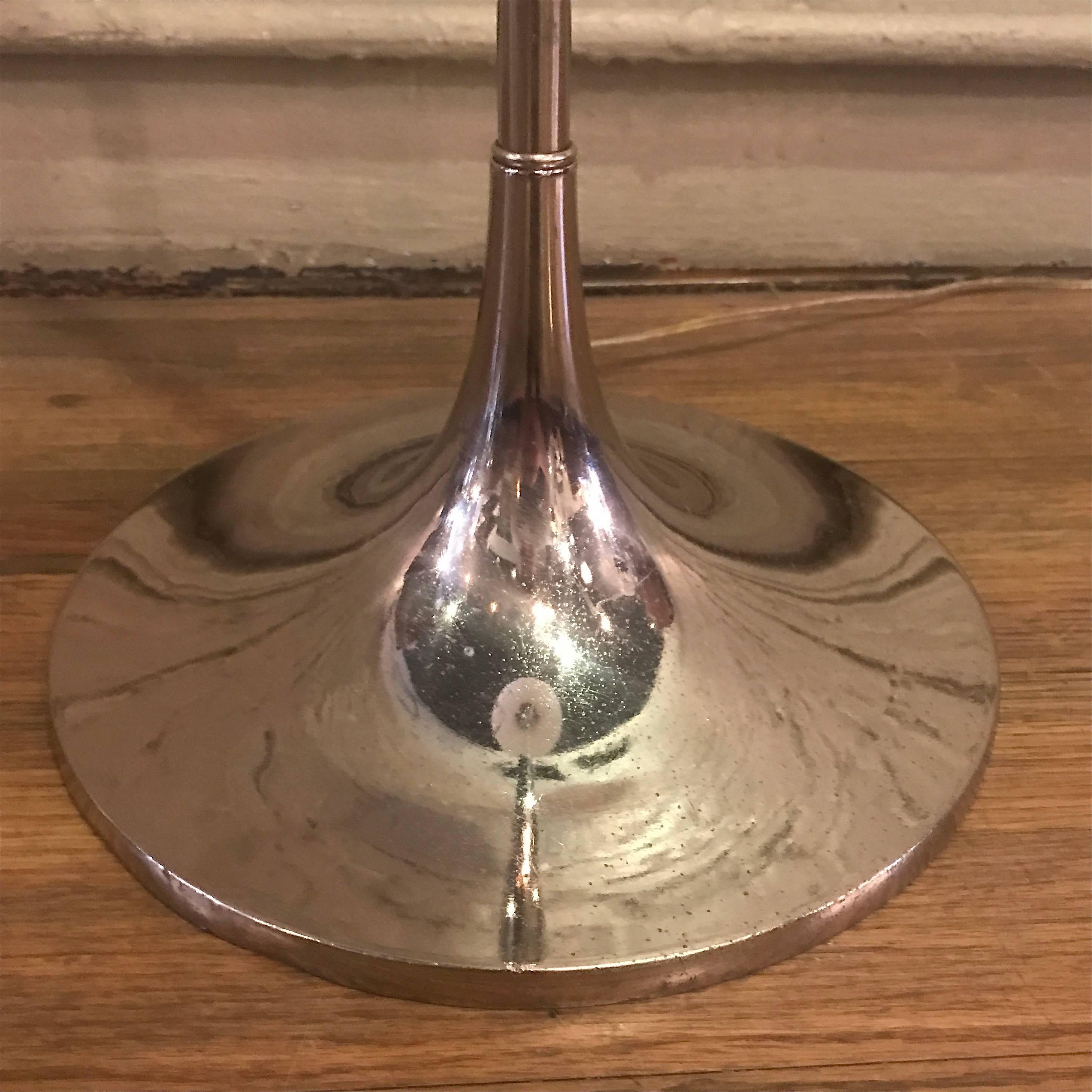 American Chrome Mushroom Floor Lamp by Laurel Lamp Company