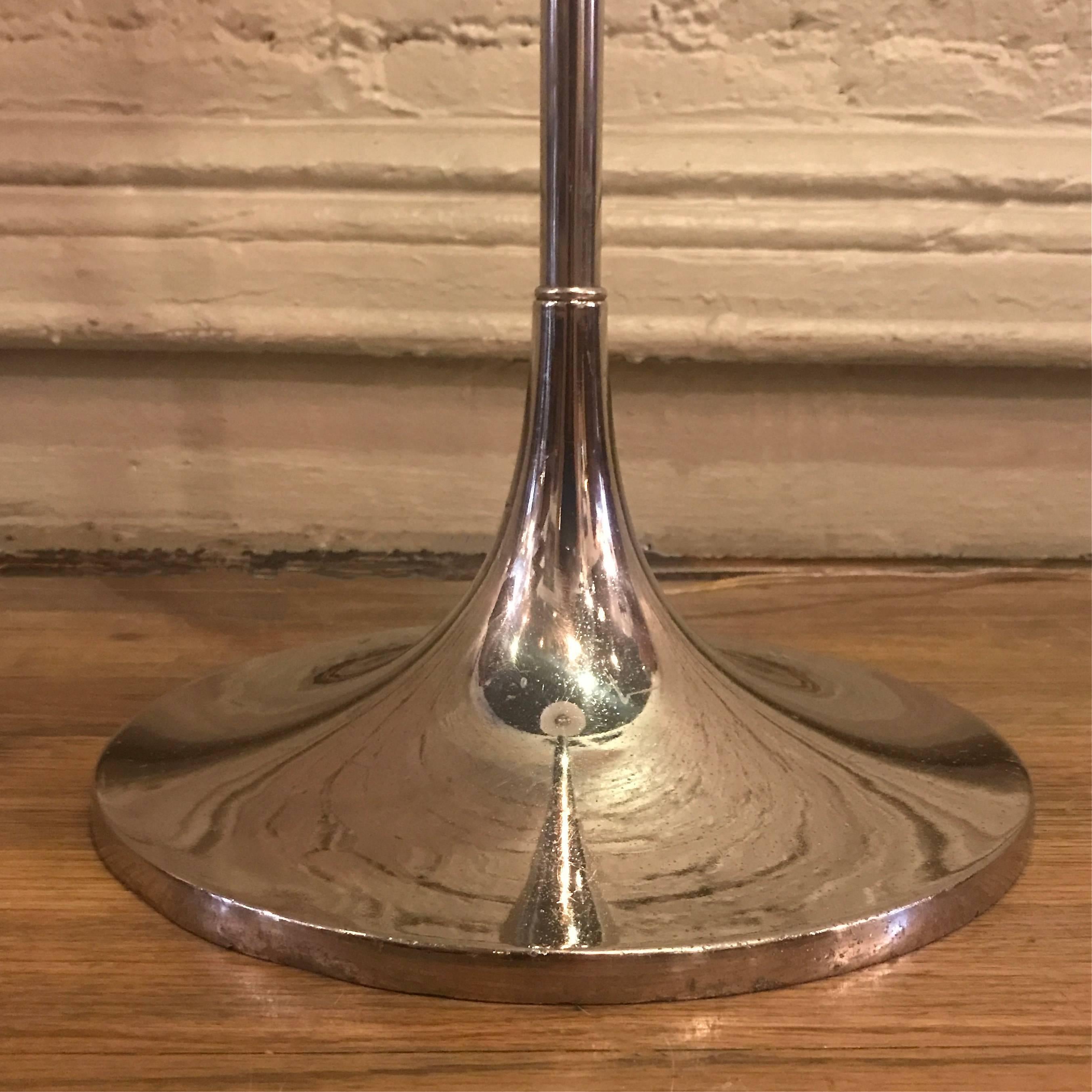 Mid-Century Modern Chrome Mushroom Floor Lamp by Laurel Lamp Company