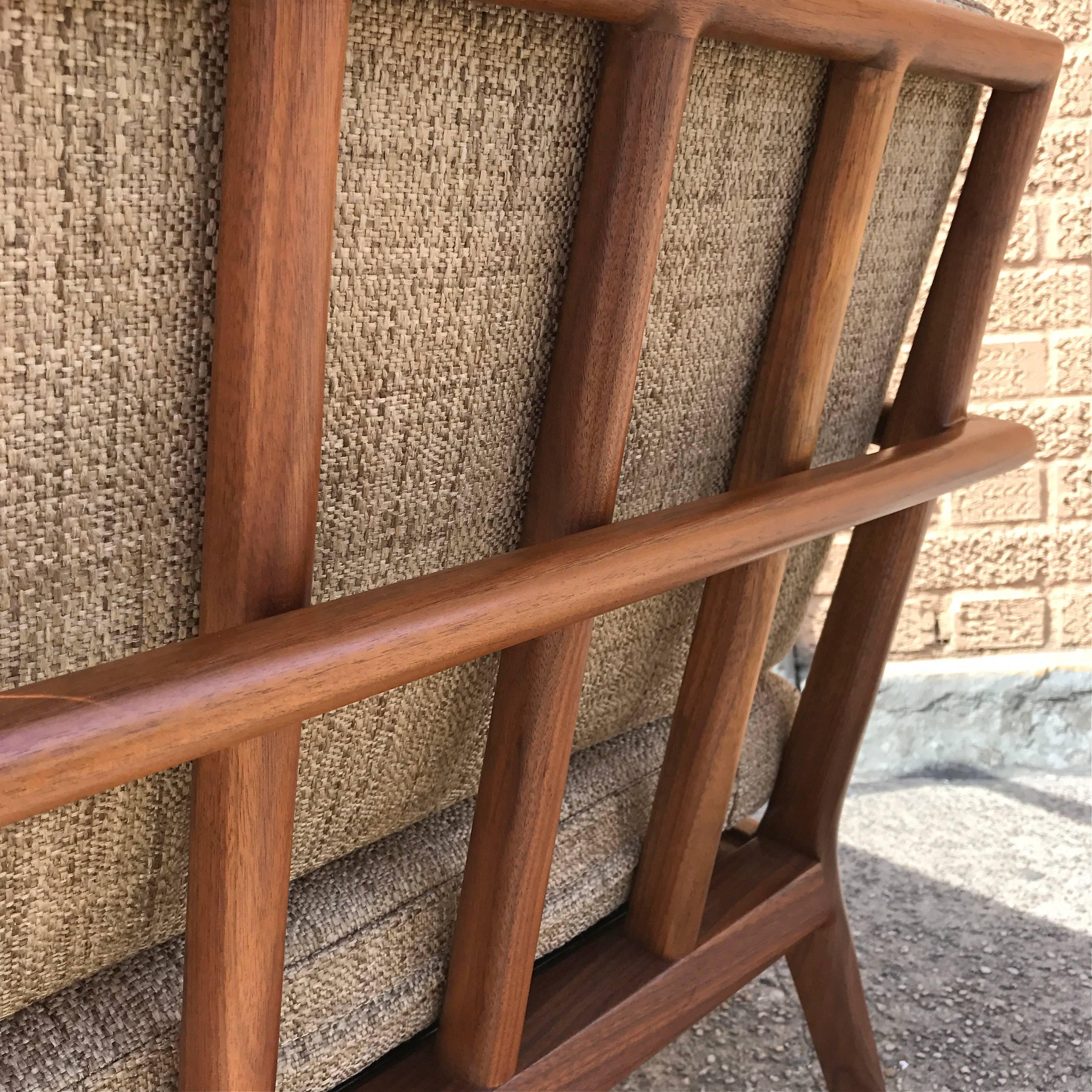Pair of Mid-Century Modern Walnut Lounge Chairs by Mel Smilow 4