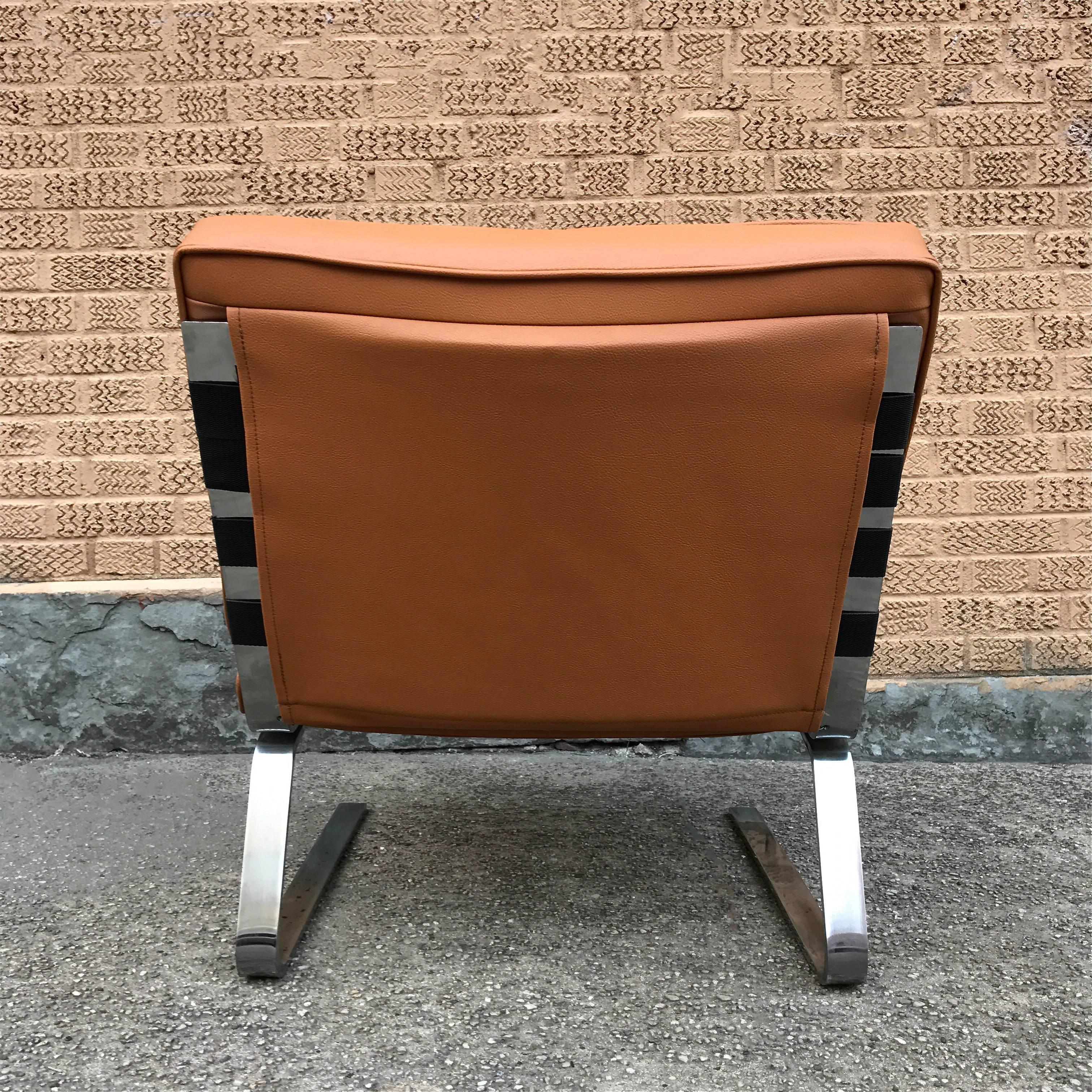 chrome mid century chair