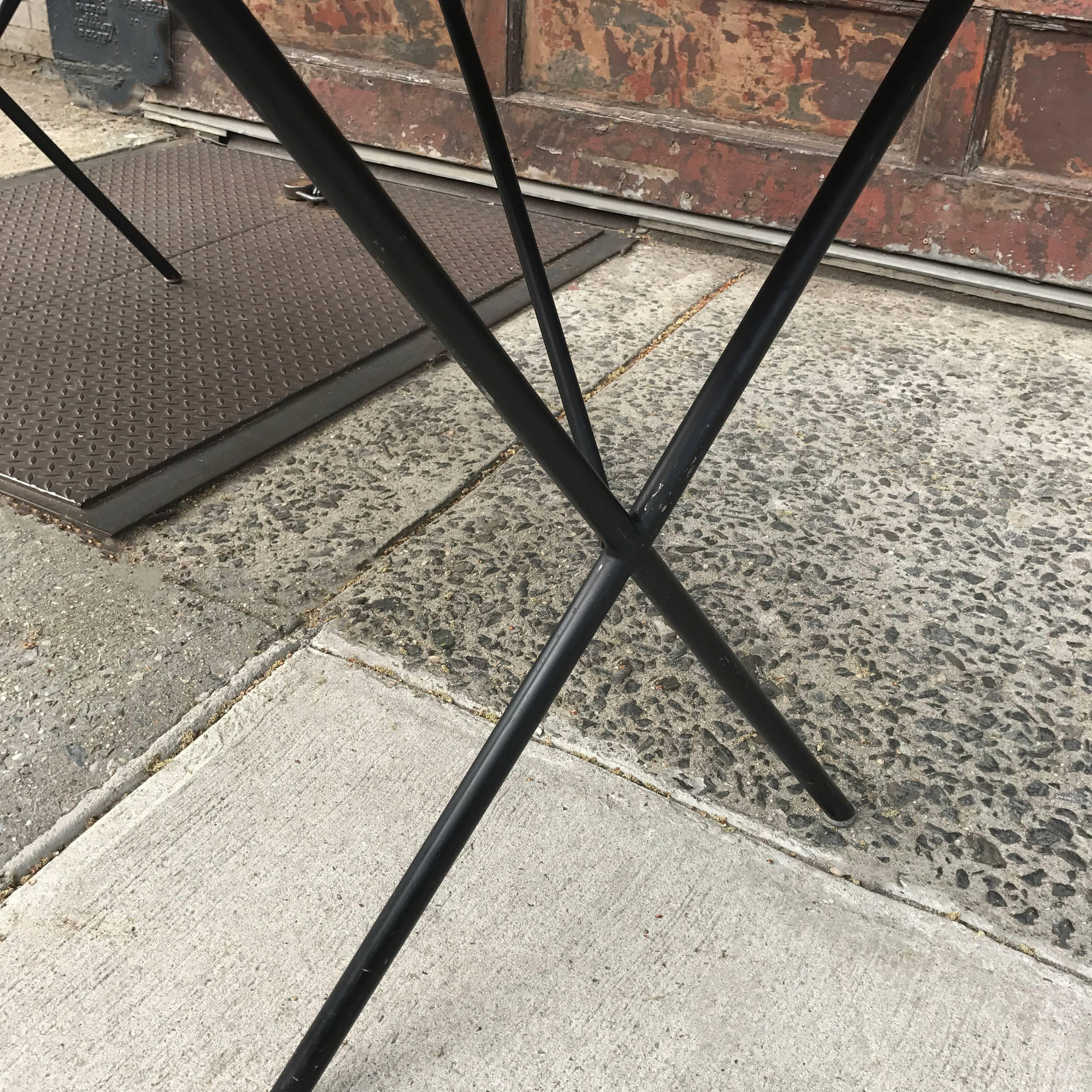 George Nelson for Herman Miller White Laminate X Legs Dining Table In Good Condition In Brooklyn, NY