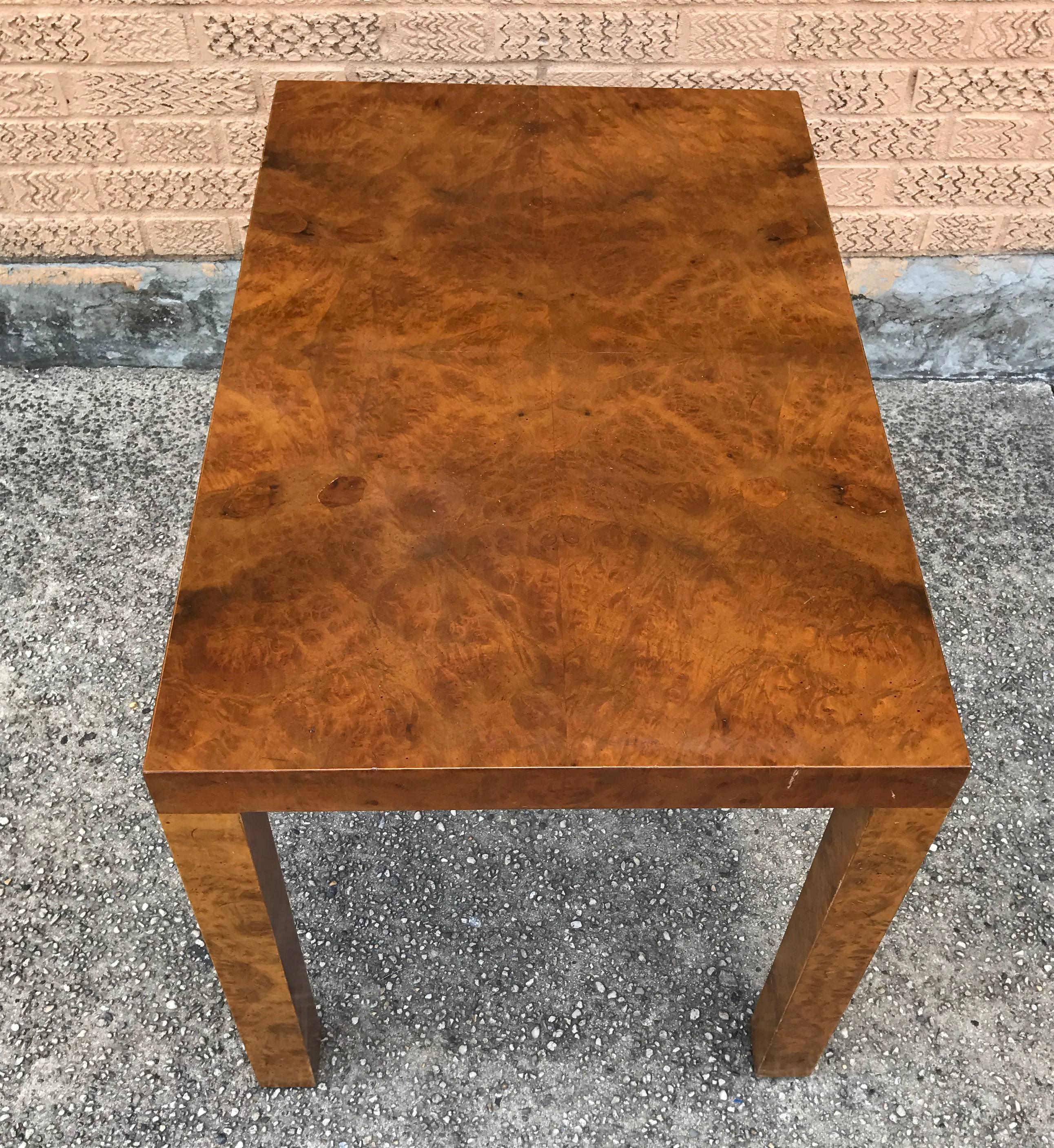 Burl Olive Wood Occasional Table by Milo Baughman for Directional In Good Condition In Brooklyn, NY
