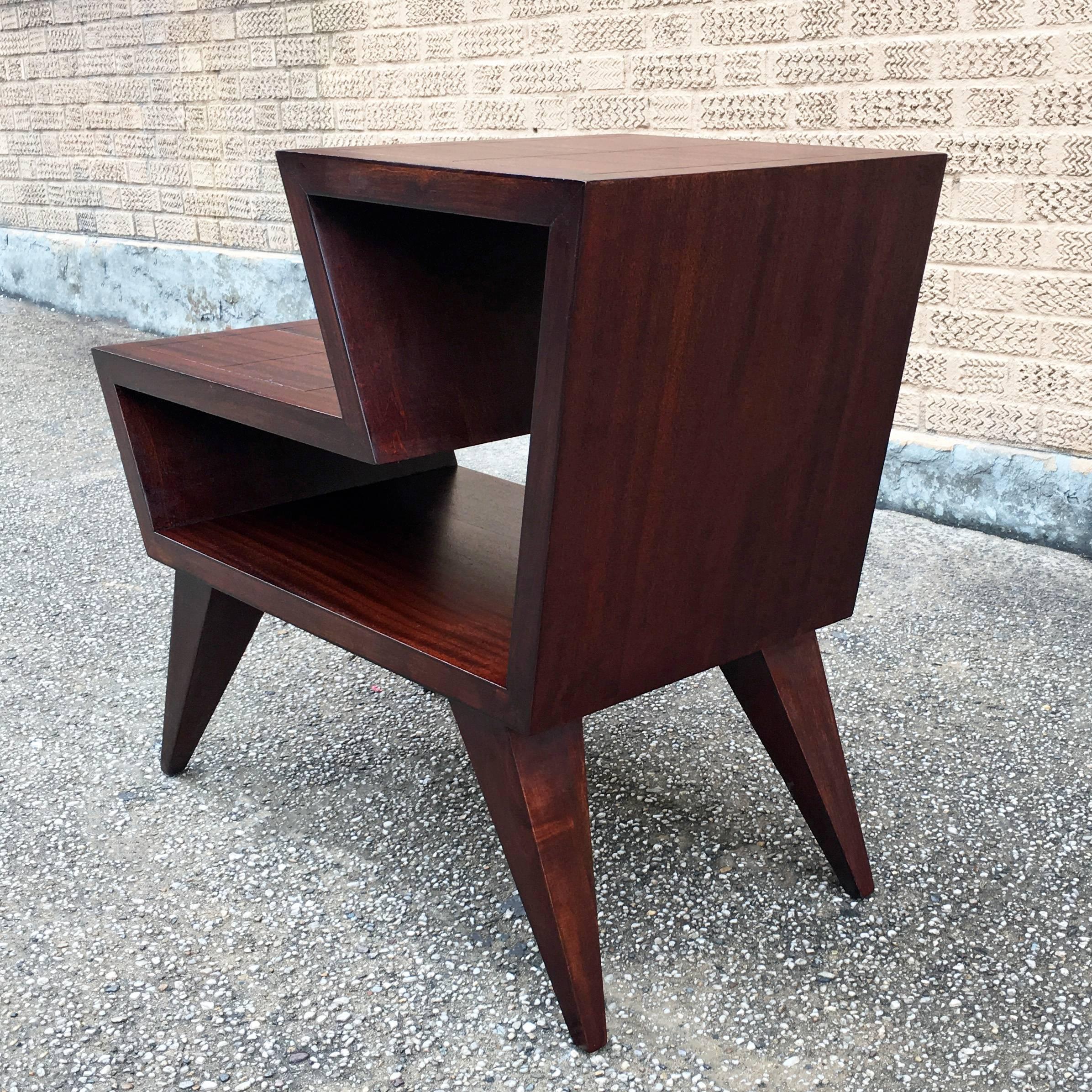 stepped side table
