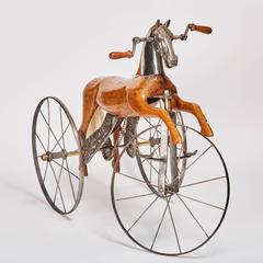 Antique French Velocipede Horse Tricycle by Jean Louis Gourdoux for Jugnet