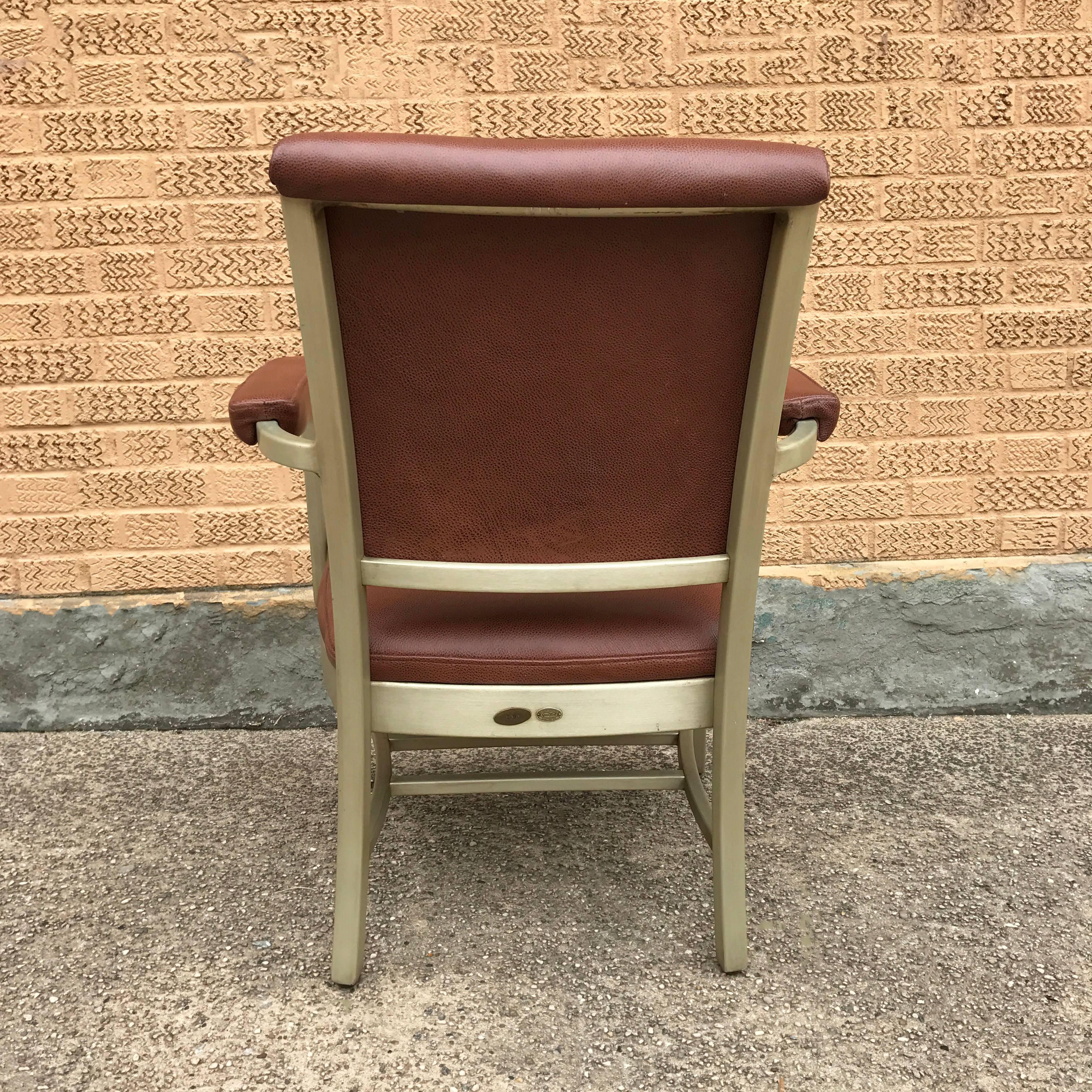 Sessel aus Leder und Aluminium aus der Jahrhundertmitte von GoodForm (amerikanisch) im Angebot