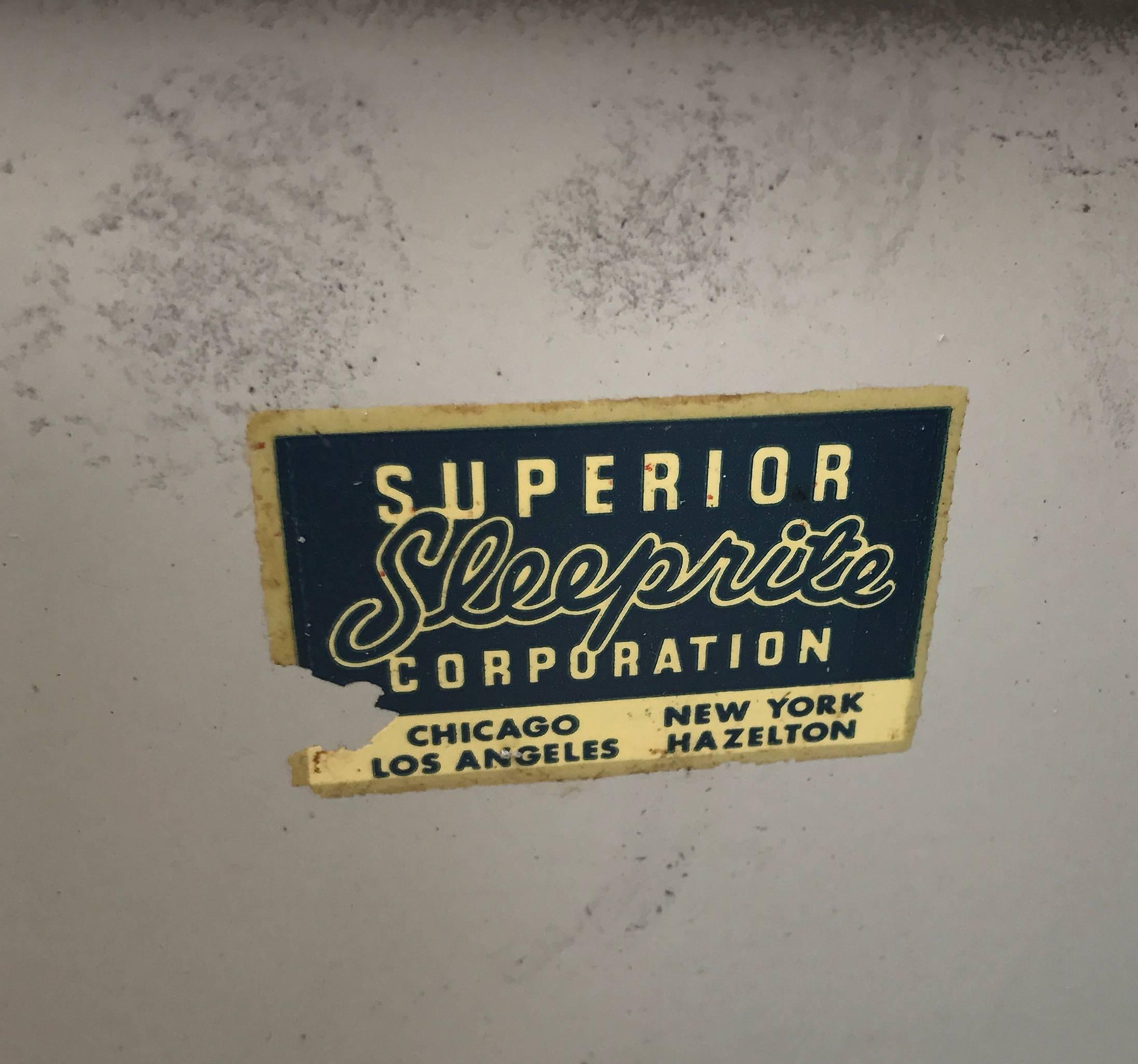 Machine Age Streamlined Brushed Steel Dresser by Superior Sleeprite In Excellent Condition In Brooklyn, NY