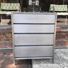 Machine Age Streamlined Brushed Steel Dresser by Superior Sleeprite