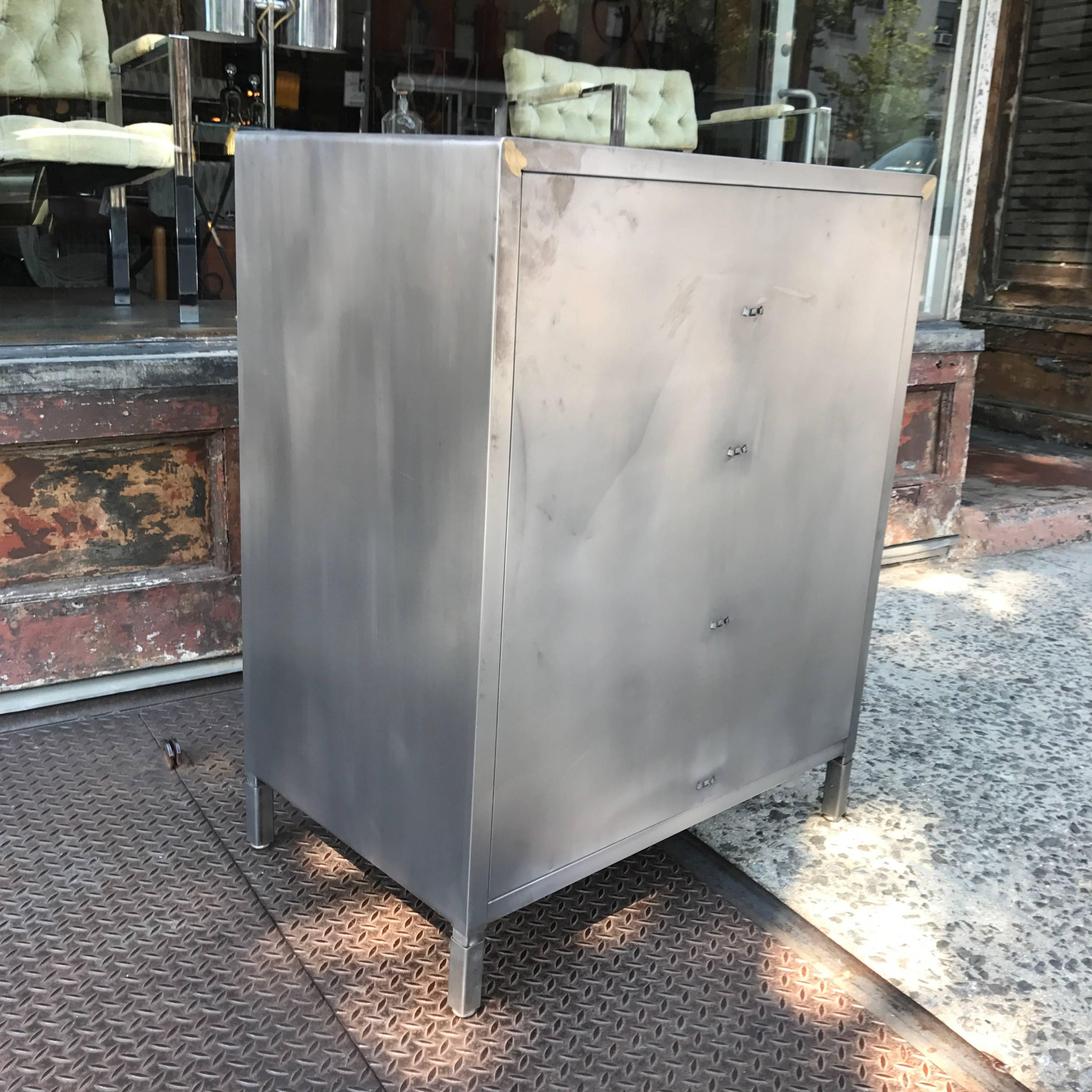 Mid-20th Century Machine Age Streamlined Brushed Steel Dresser by Superior Sleeprite